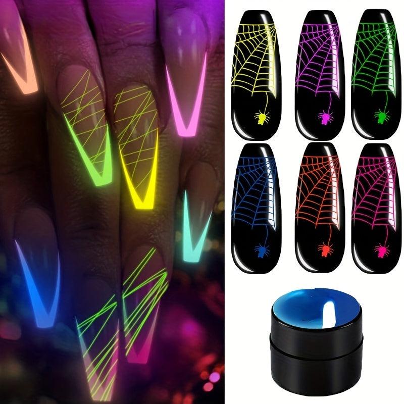 Luminous Spider Gel Extension Nail Art Decoration