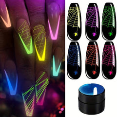 Luminous Spider Gel Extension Nail Art Decoration
