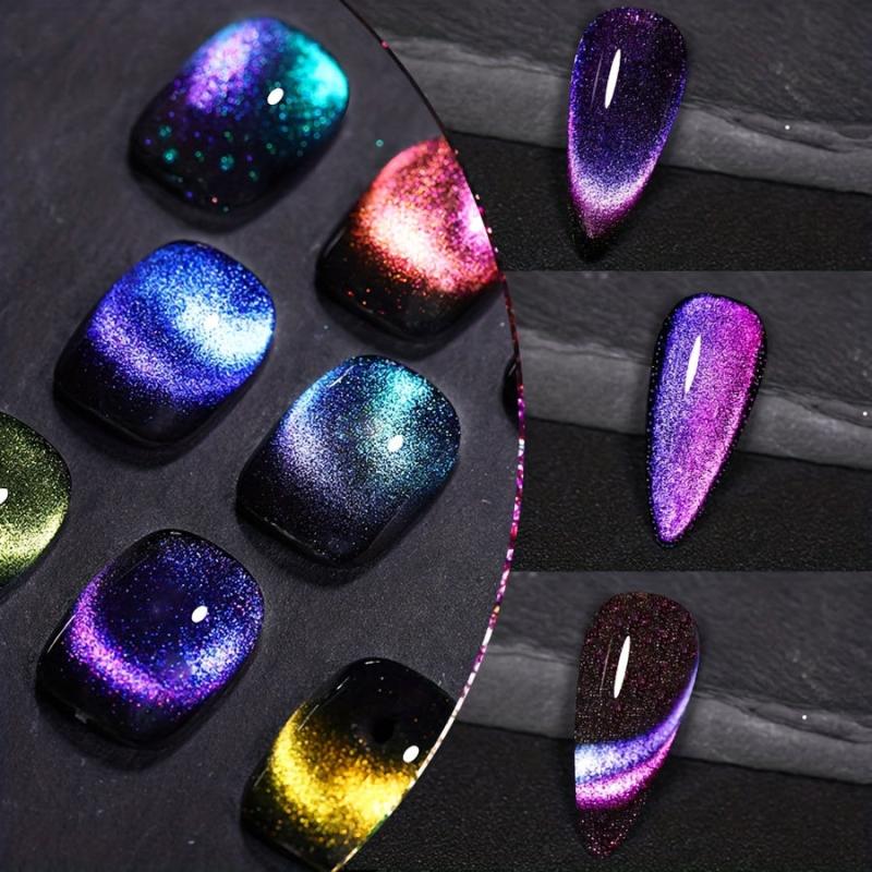 8 Colors Rainbow Cat Magnetic Nail Gel Set