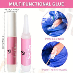 15pcs Acrylic Nail Glue Long Lasting Professional Tip Adhesive for False Nail