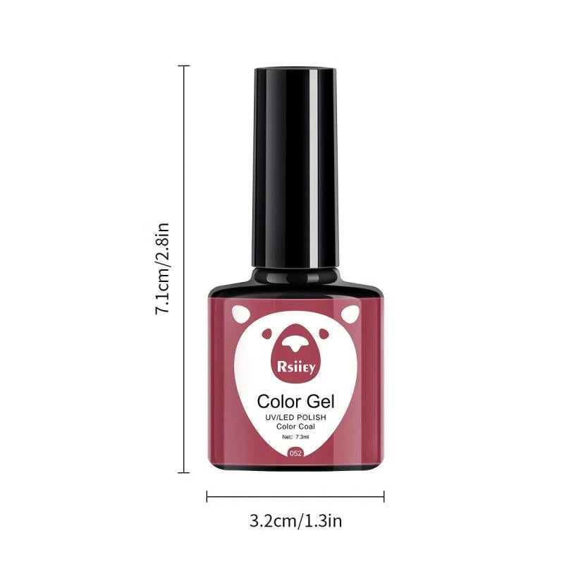 Nude Pink Gel Nail Polish Set Soak Off No Wipe Home Salon Kit
