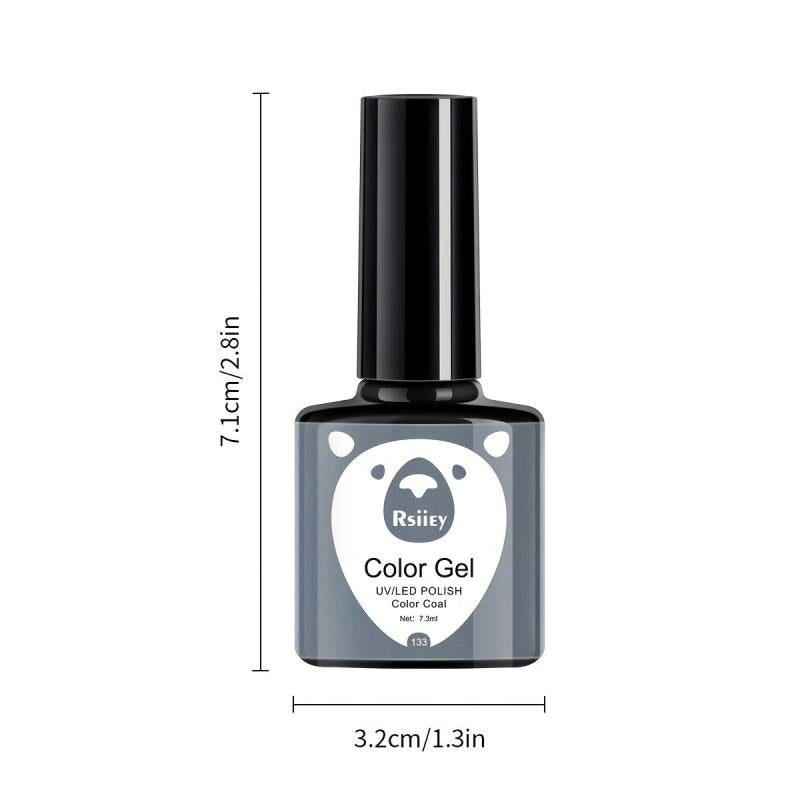 Cyan Silvery Glitter Gel Varnish 6 Colors Kit