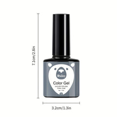 Cyan Silvery Glitter Gel Varnish 6 Colors Kit