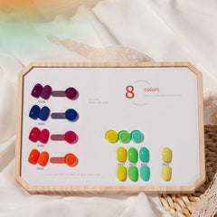 Summer Macaroon Gel Nail Polish Set - Hot Pink Green Yellow