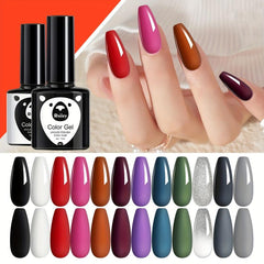 12 Colors Gel Nail Polish Starter Kit Pink Green Soak Off No Wipe Gel Set