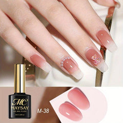 16 Colors Translucent Sheer Gel Nail Polish Home Salon Art DIY