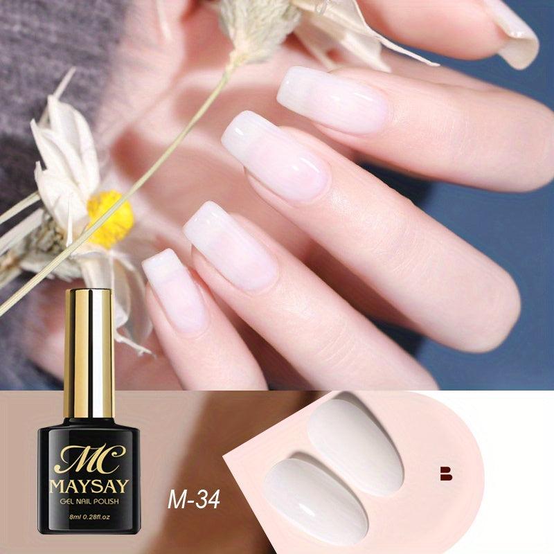 16 Colors Translucent Sheer Gel Nail Polish Home Salon Art DIY