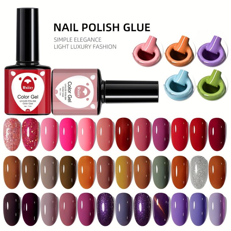 6-Color Gel Nail Polish Kit for Halloween & Christmas Nail Art