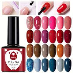 6-Color Gel Nail Polish Kit for Halloween & Christmas Nail Art