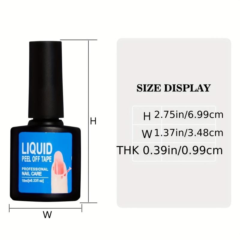 3pcs Nail Art Anti Overflow Base Coat Liquid Tape Nail Gel Peel Off Polish
