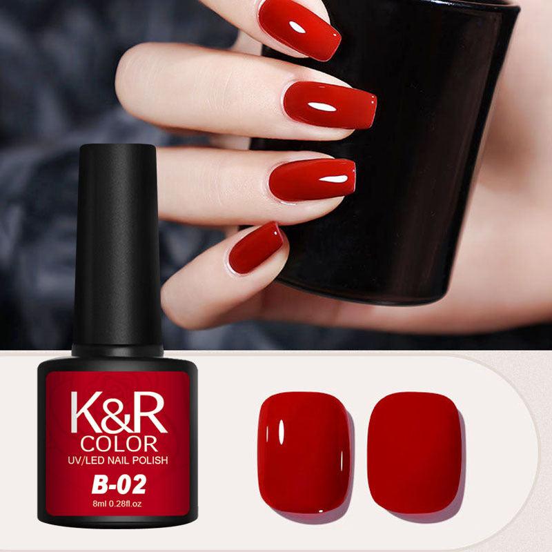 Red Dark Red Purple Nail Polish Gel 0 28oz Can for Home Nail Art