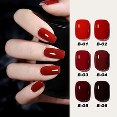 Red Dark Red Purple Nail Polish Gel 0 28oz Can for Home Nail Art