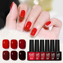 Red Dark Red Purple Nail Polish Gel 0 28oz Can for Home Nail Art