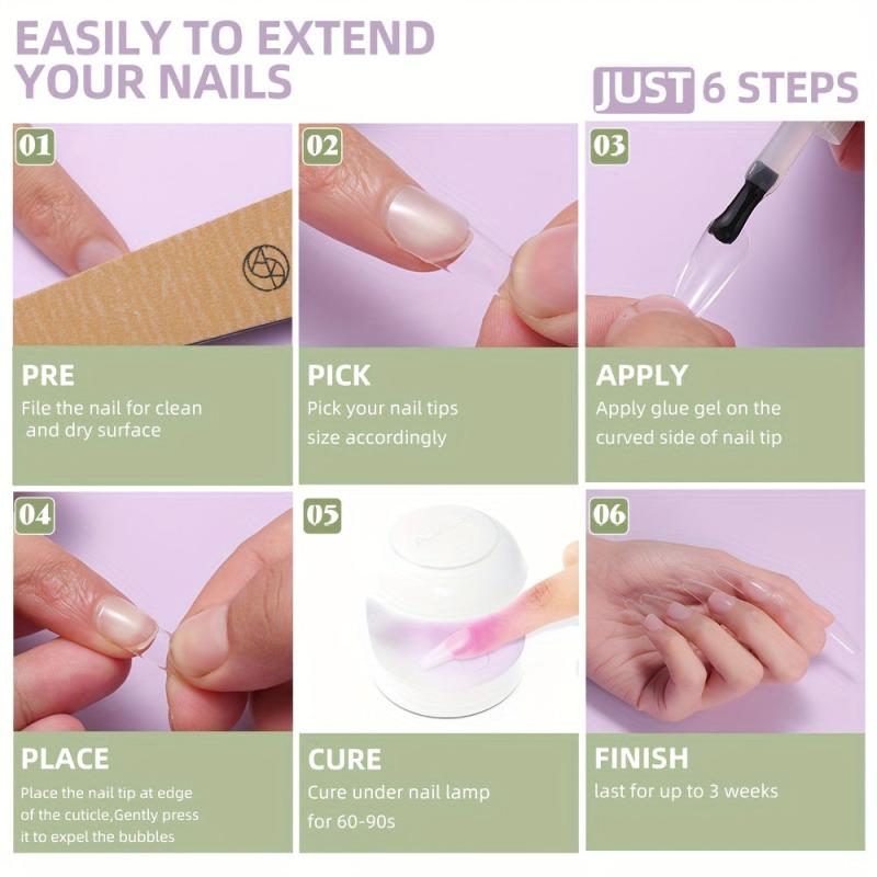 Aokitec 15ml Fast Dry Nail Glue for False Nail Tips Gel Nail Polish