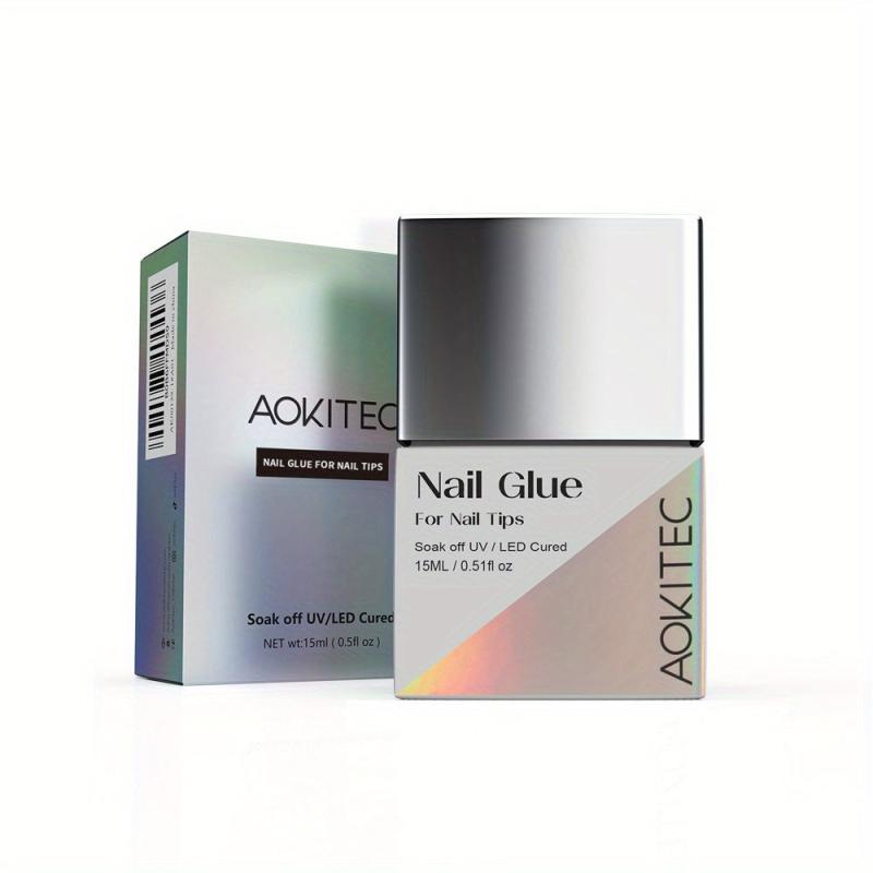 Aokitec 15ml Fast Dry Nail Glue for False Nail Tips Gel Nail Polish