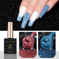 12 Colors Reflective Glitter Gel Polish for Nail Art