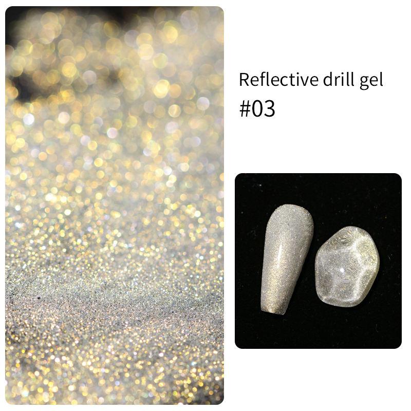 12 Colors Reflective Glitter Gel Polish for Nail Art