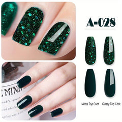 Long Lasting Glitter Gel Nail Polish Set 6 Colors Soak Off Salon & DIY Gift