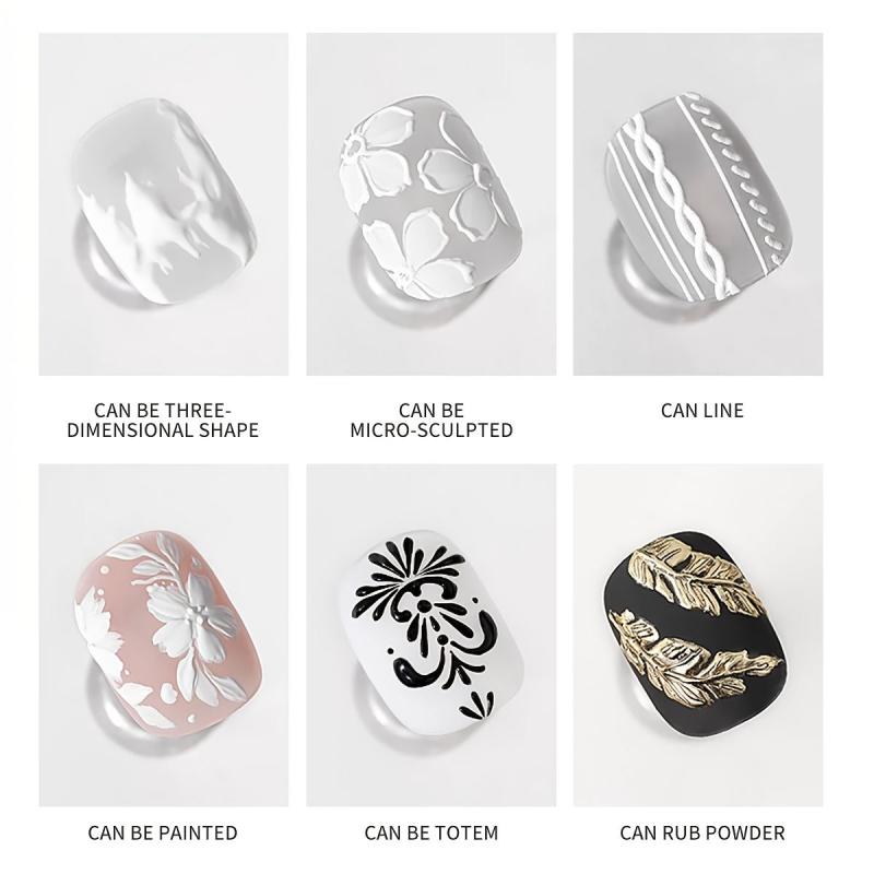 3D Plaster Effect Nail Gel Polish DIY Manicure Gel