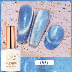 Holographic 9D Cat Eye Glitter Gel Nail Polish