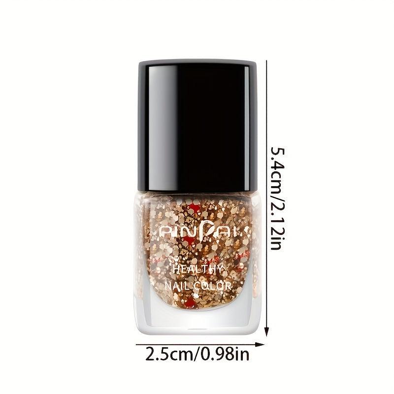 Red Pink Burgundy Nail Polish Sequin Lacquer
