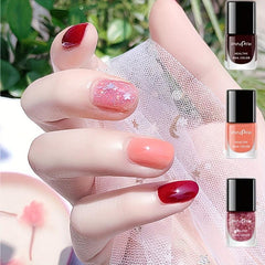 Red Pink Burgundy Nail Polish Sequin Lacquer