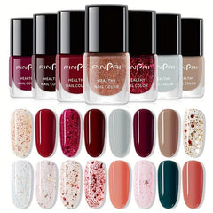 Red Pink Burgundy Nail Polish Sequin Lacquer