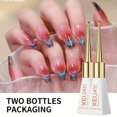 Holographic Glitter 9D Cat Eye Gel & Jelly Crystal Ice Clear Gel Polish