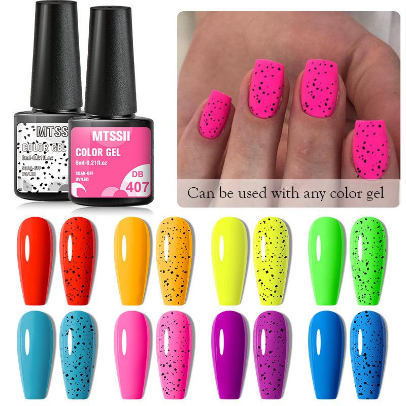 Neon Eggshell Gel Polish Set: Summer Hot Pink & Bright Yellow