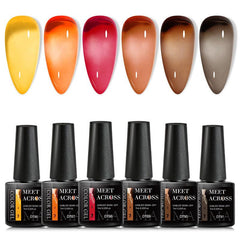 Jelly Amber Gel Nail Polish Crystal Transparent Gel Polish For Halloween