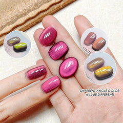 9D Cat Magnetic Gel Nail Polish - Reflective Glitter Chameleon Effect