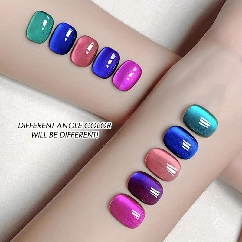 9D Cat Magnetic Gel Nail Polish - Reflective Glitter Chameleon Effect