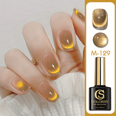 Glitter Cat Eye Gel Nail Polish for Home and Salon