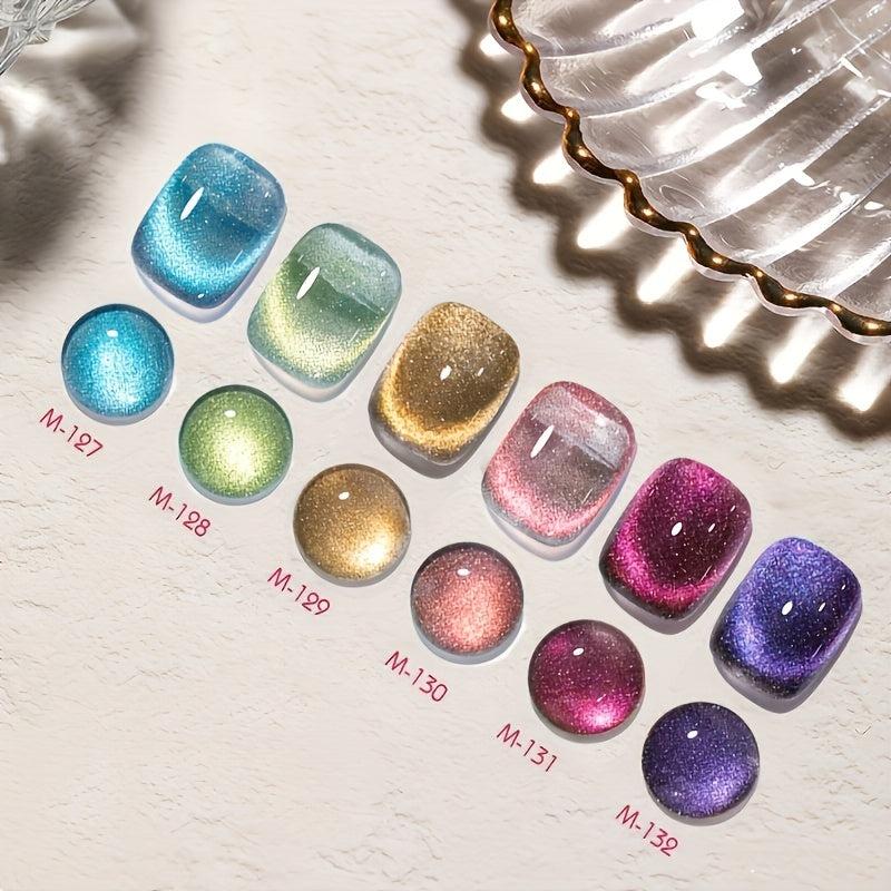 Glitter Cat Eye Gel Nail Polish for Home and Salon