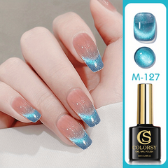 Glitter Cat Eye Gel Nail Polish for Home and Salon