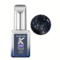 Shimmer Diamond Gel Top Coat for Nail Art - Soak Off Varnish