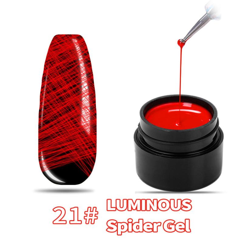 Glow in the Dark Spider Web Nail Art Gel Polish