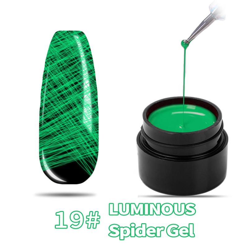 Glow in the Dark Spider Web Nail Art Gel Polish