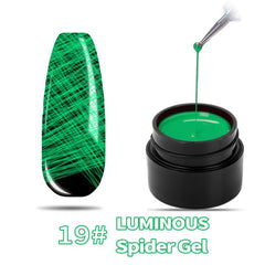 Glow in the Dark Spider Web Nail Art Gel Polish