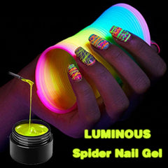 Glow in the Dark Spider Web Nail Art Gel Polish