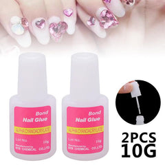 2pcs 10g Nail Glue For Nail Tips Press On Nails