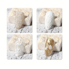 3D Engraved Nail Gel Polish Plaster Effect Sand Gypsum Glue DIY Manicure Gel