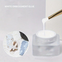 3D Engraved Nail Gel Polish Plaster Effect Sand Gypsum Glue DIY Manicure Gel