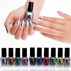 Metallic Mirror Effect Nail Polish Mirror Sense Nail Lacquer For Women Girl