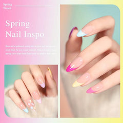 Macaron Gel Nail Polish Set 10pcs Unicorn Tones Soak Off DIY Manicure Set