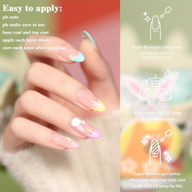 Macaron Gel Nail Polish Set 10pcs Unicorn Tones Soak Off DIY Manicure Set