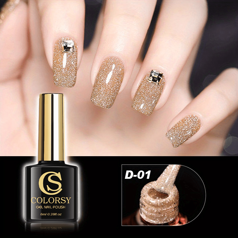 6 Colors Reflective Glitter Gel Nail Polish