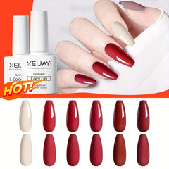6 Colors Gel Nail Polish Starter Kit Soak Off No Wipe Nail G