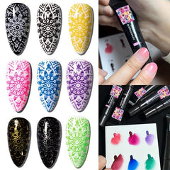 5pcs Nail Art Stamping Gel Kit Set 3 Stamp Gel Soak Off Washable Uv Nail Gel