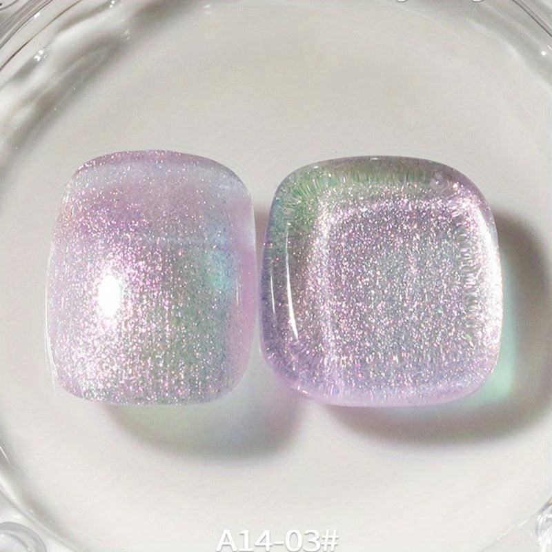 Mermaid Polarized Glitter Gel Nail Polish Pink Purple Shimmer Shell Nail Polish